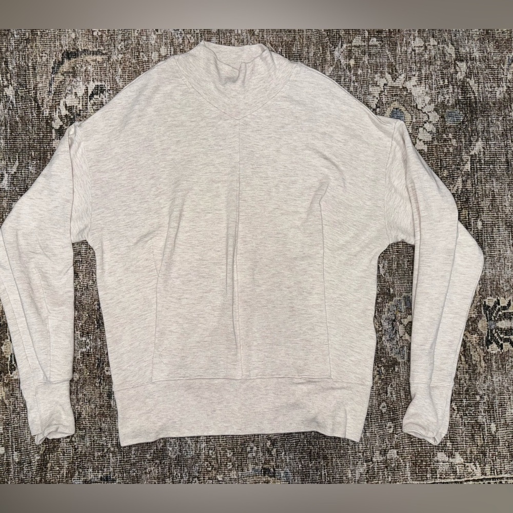ATHLETA APOLLO MOCKNECK PULLOVER SWEATSHIRT. THUMBHOLE SLEEVE GRAY. SIZE XS‎